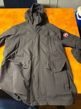 Canada Goose Black Hooded Raincoat